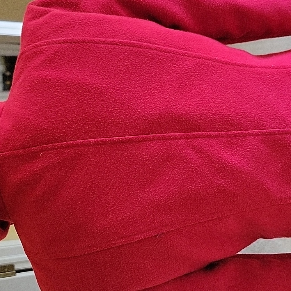 Winter double-breated or Pea coat with red lining and 2 large buttoned pockets - Picture 7 of 14